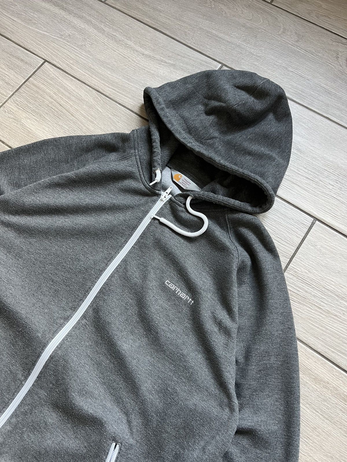 Carhartt × Vintage Vintage 90s Carhartt Zip Hoodie Sweatshirt Y2K Streetwear Size US XL / EU 56 / 4 - 4 Thumbnail