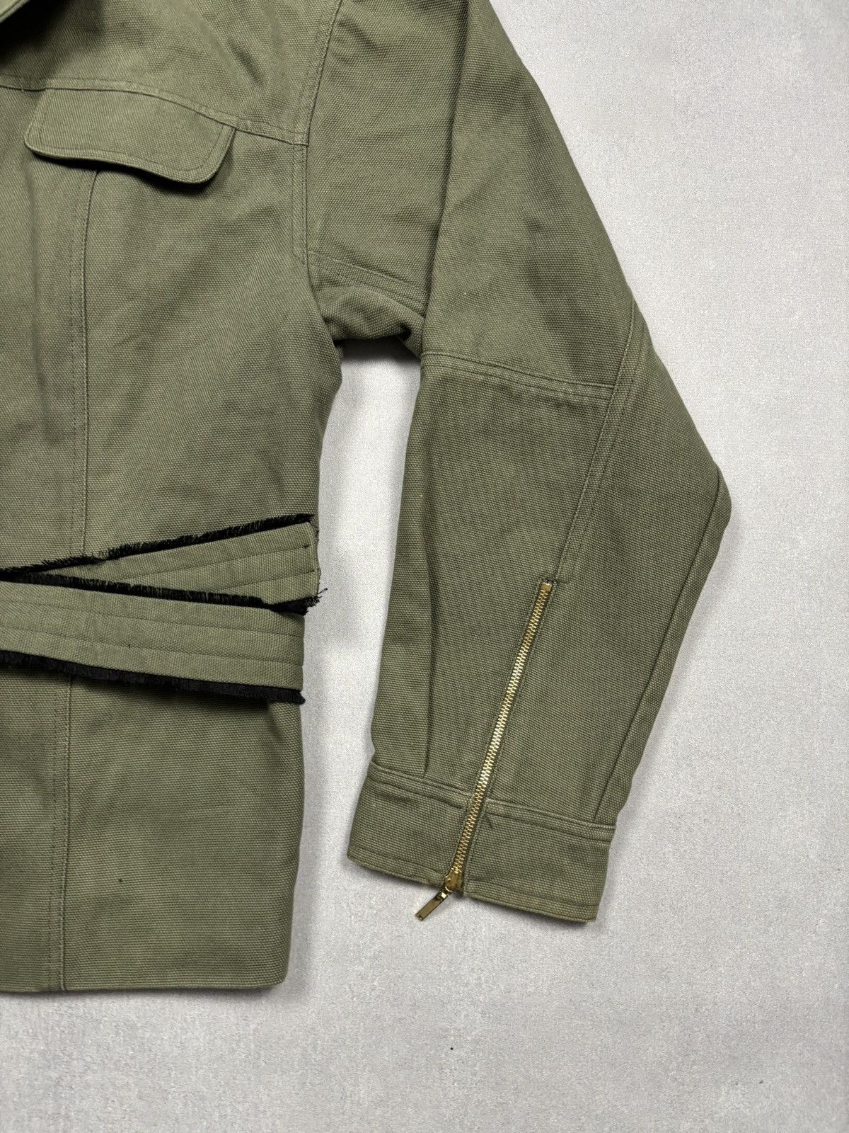 Other Amanda Wakeley Olive Green Belted Utility Jacket Luxury Rare Size M / US 6-8 / IT 42-44 - 2 Thumbnail