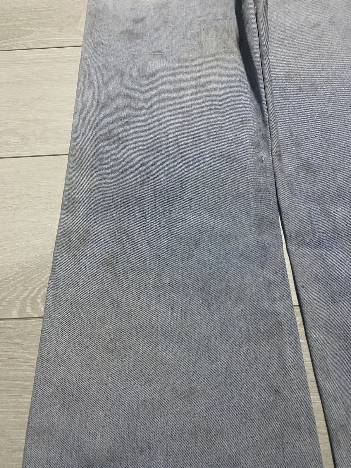 Wrangler Wrangler Vintage Distressed Denim One of a Kind Fade & Paint Size US 33 - 9 Thumbnail