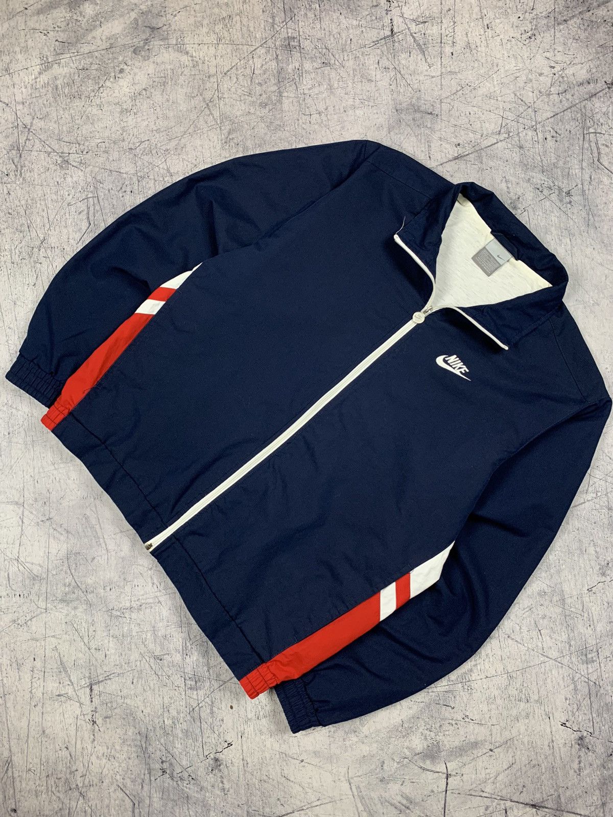Nike Vintage Nike Big Swoosh Track Top Jacket 90s drill hype Size US S / EU 44-46 / 1 - 1 Thumbnail