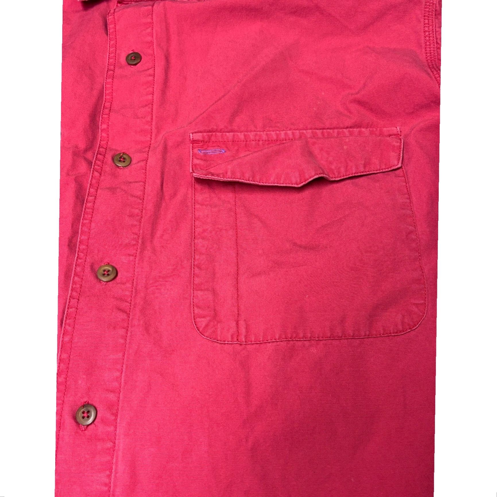 Patagonia VINTAGE Patagonia Mens Large Red Cotton Canvas Long Sleeve Button Down Shirt L Size US L / EU 52-54 / 3 - 2 Thumbnail