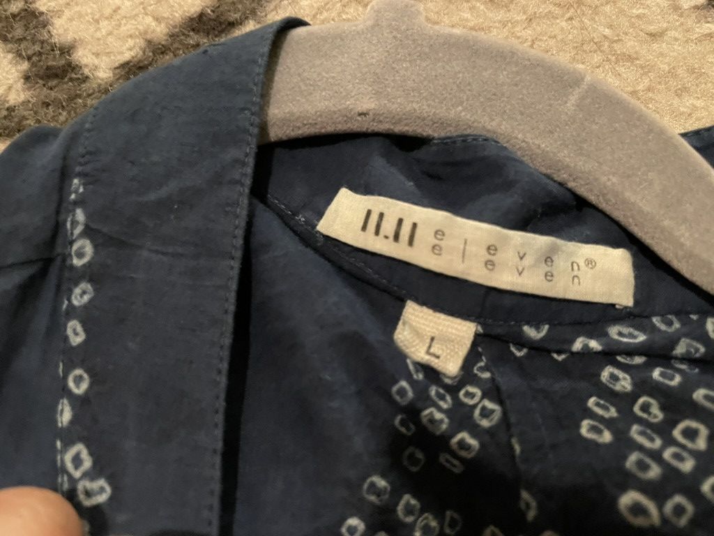 11.11 / eleven eleven *NWT* High-neck Bandhani Dyed Organic Cotton Shirt Size US L / EU 52-54 / 3 - 3 Thumbnail