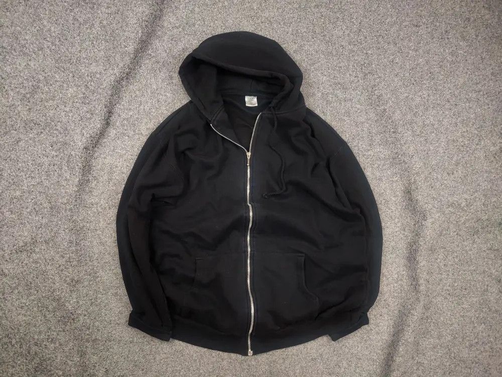 Vintage Vintage Blank zip-up hoodie black square 70s Style Japan LGB Size US XL / EU 56 / 4 - 2 Thumbnail