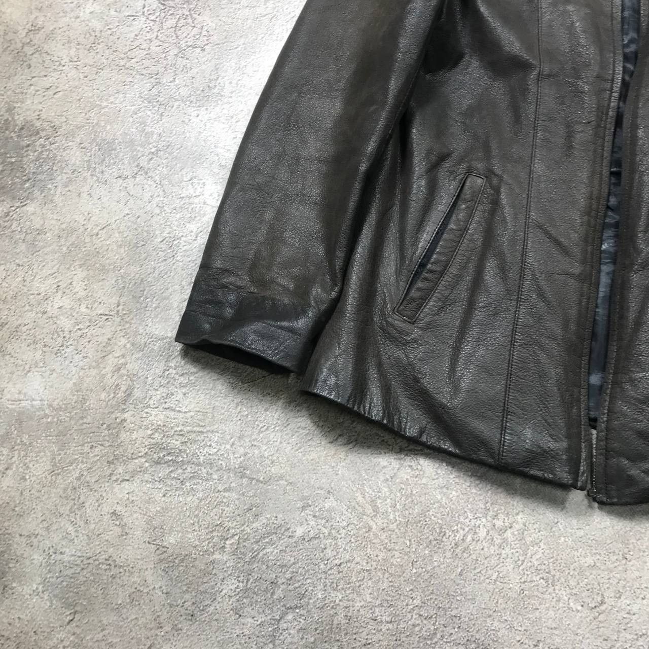 Vintage Vintage 90s Faded Leather Jacket Streetwear Grunge Cropped M Size M / US 6-8 / IT 42-44 - 4 Thumbnail