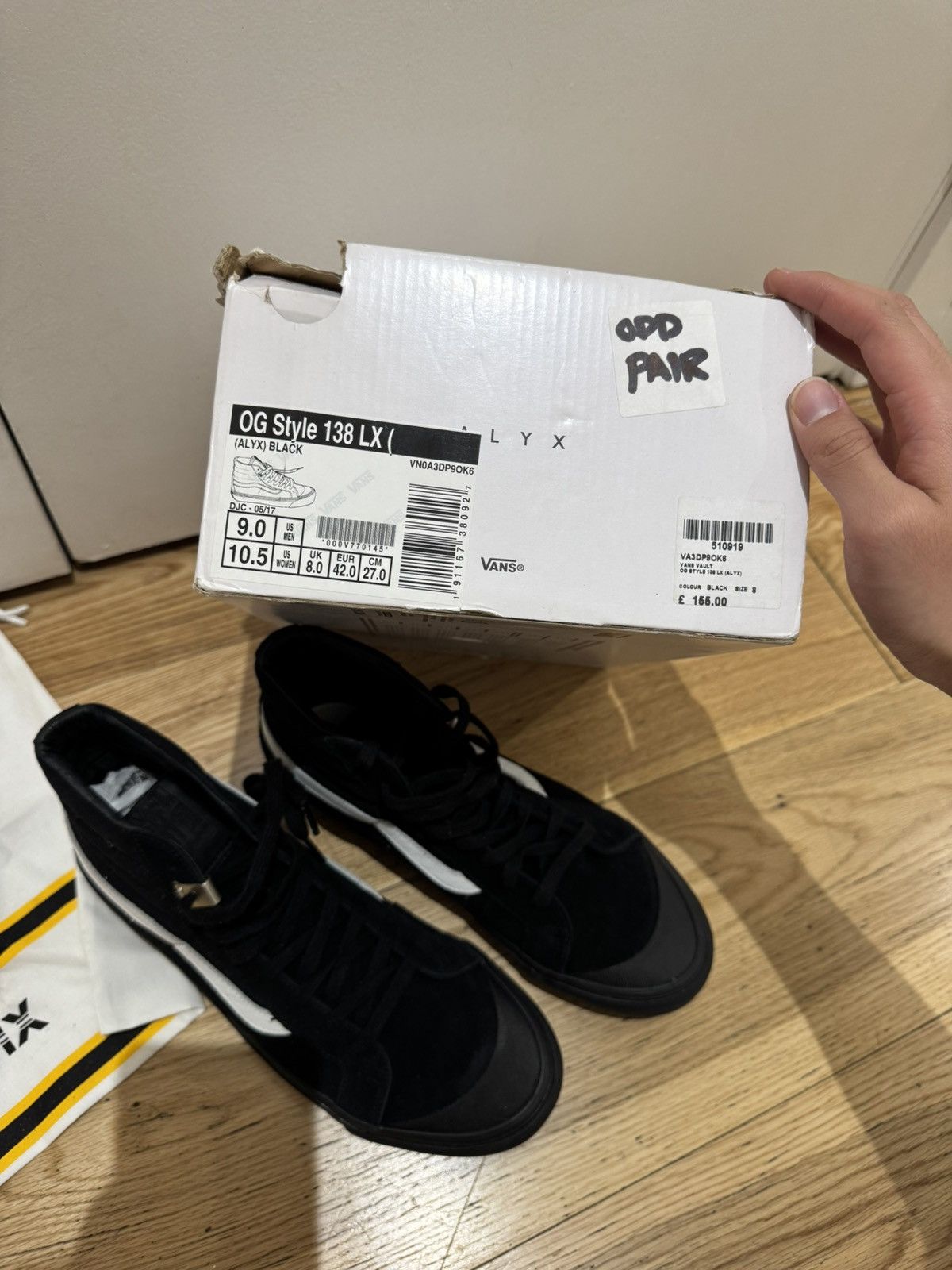 Alyx × Vans ALYX x VANS VAULT Collaboration OG Sk8-Hi LX in Black Size US 9 / EU 42 - 3 Thumbnail