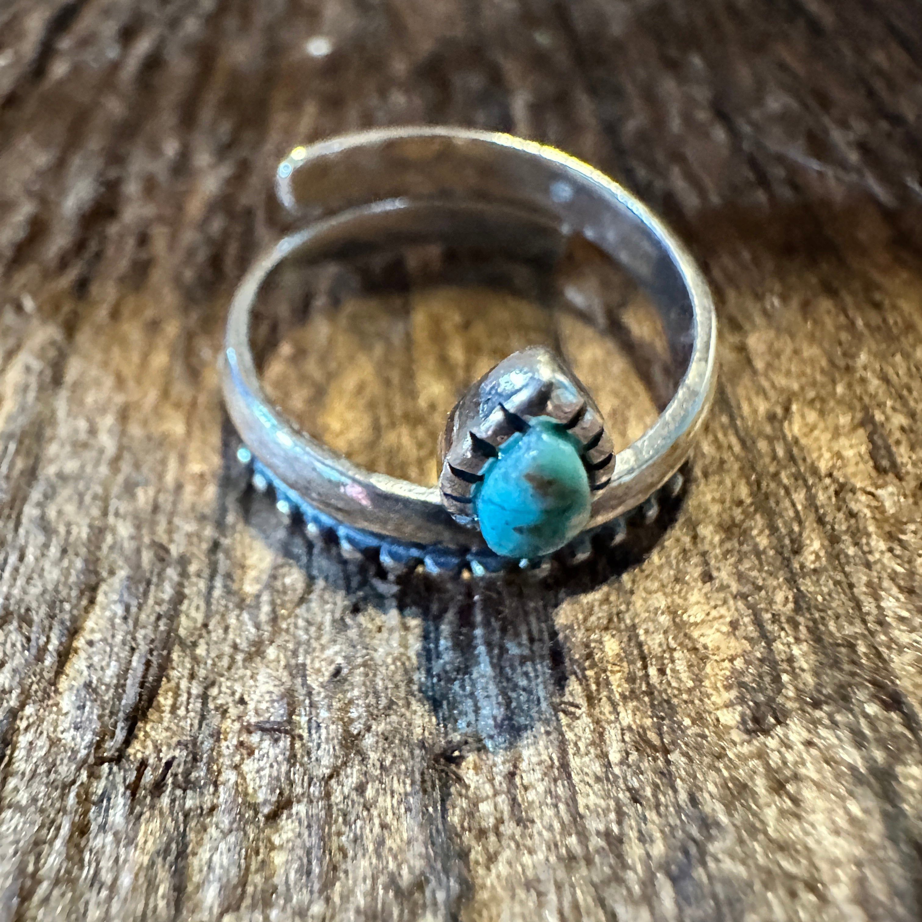 Other Native American Bipana Turquoise Ring, Genuine Sterling Silv Size ONE SIZE - 7 Thumbnail