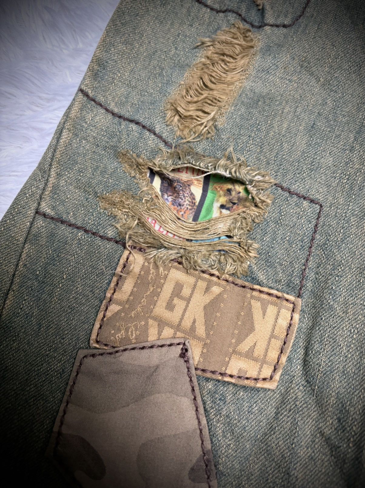 If Six Was Nine Rare Hippies MudMax flared jeans Size US 29 - 3 Thumbnail