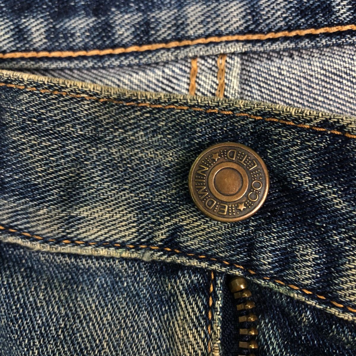 Edwin 🔥VINTAGE DENIM JEANS WRANGLER UNION MADE Size US 30 / EU 46 - 18 Thumbnail