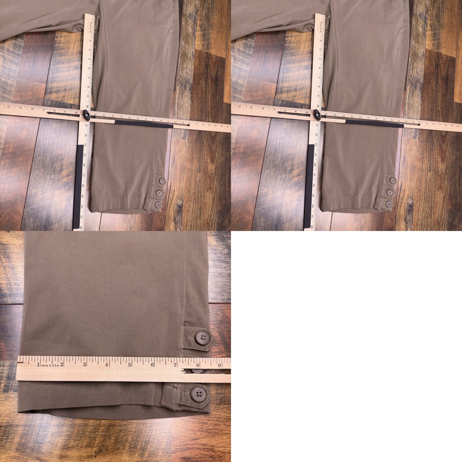 Coldwater Creek Coldwater Creek Cropped Pants Womens 10 Tan Twill Stretch Flat Front Zip Button Straight Leg Cotton Spandex NWT Vintage No Size 32" / US 10 / IT 46 - 9 Thumbnail