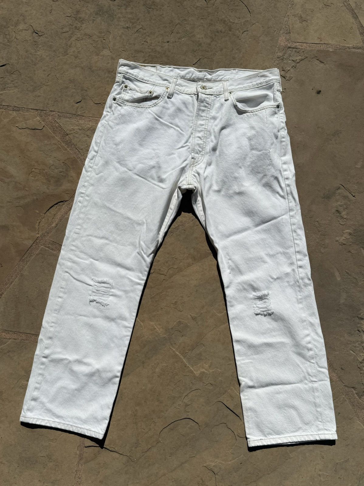 Levi's × Vintage White Levi’s 501 Size US 38 / EU 54 - 1 Thumbnail