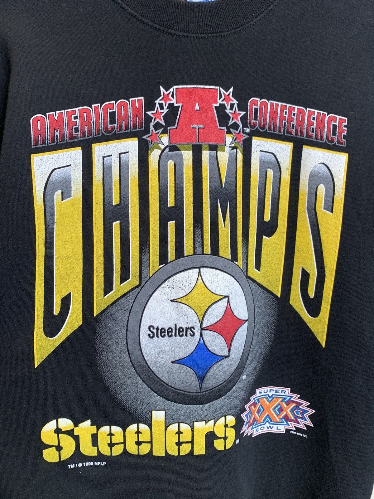NFL × Salem Sportswear × Vintage *RARE* Vintage 1995 Pittsburgh Steelers Champions Sweatshirt Size US L / EU 52-54 / 3 - 2 Thumbnail