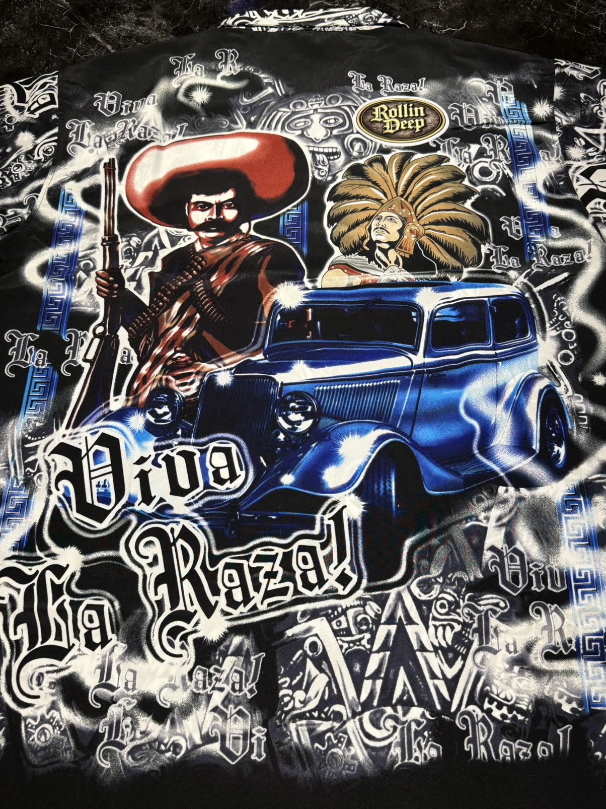 Other Rare Vintage Viva La Raza All Over Print Shirt Size US L / EU 52-54 / 3 - 7 Thumbnail