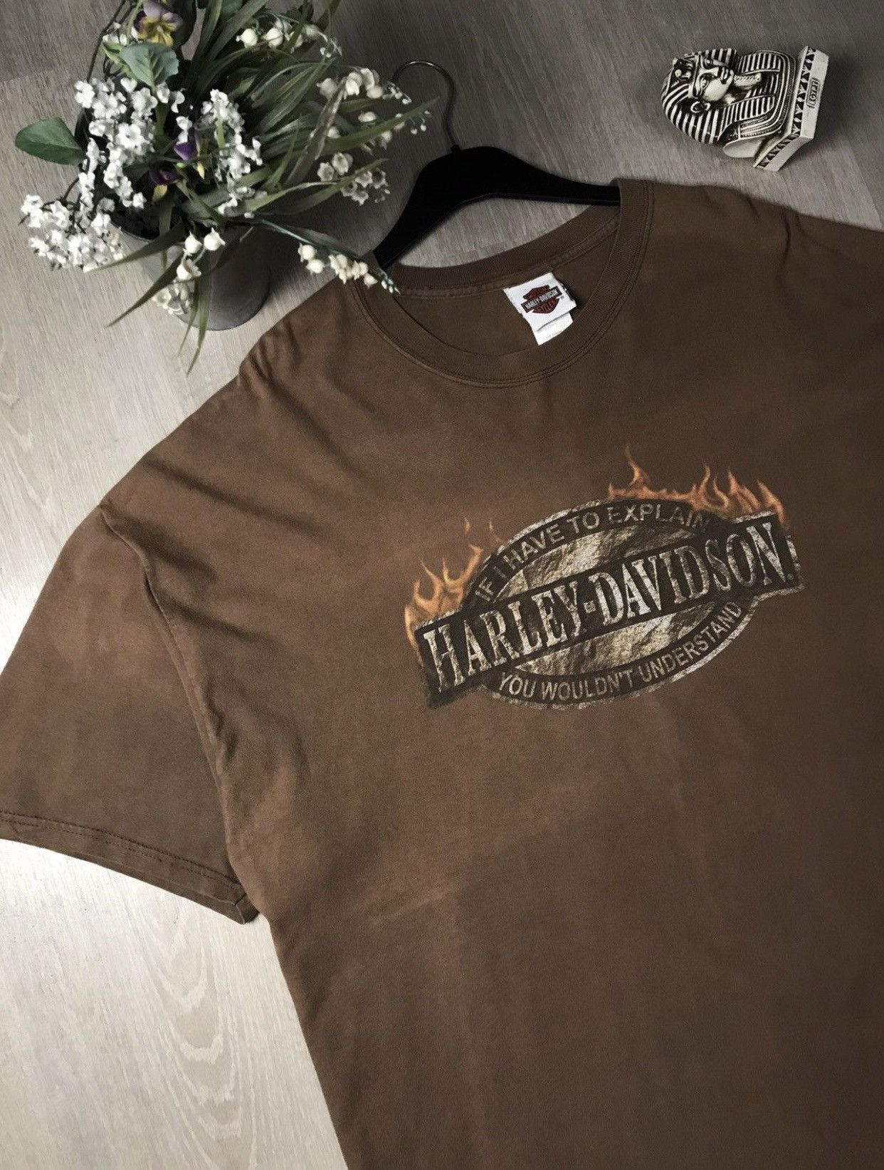 Harley Davidson vintage 80s rare faded harley davidson grange Logo shirt Size US XXL / EU 58 / 5 - 4 Thumbnail