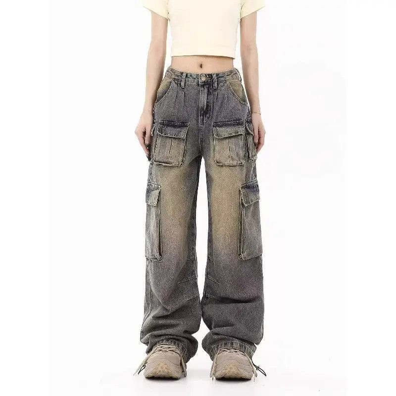 Japanese Brand Retro straight leg loose wide leg jeans Size US 32 / EU 48 - 6 Thumbnail