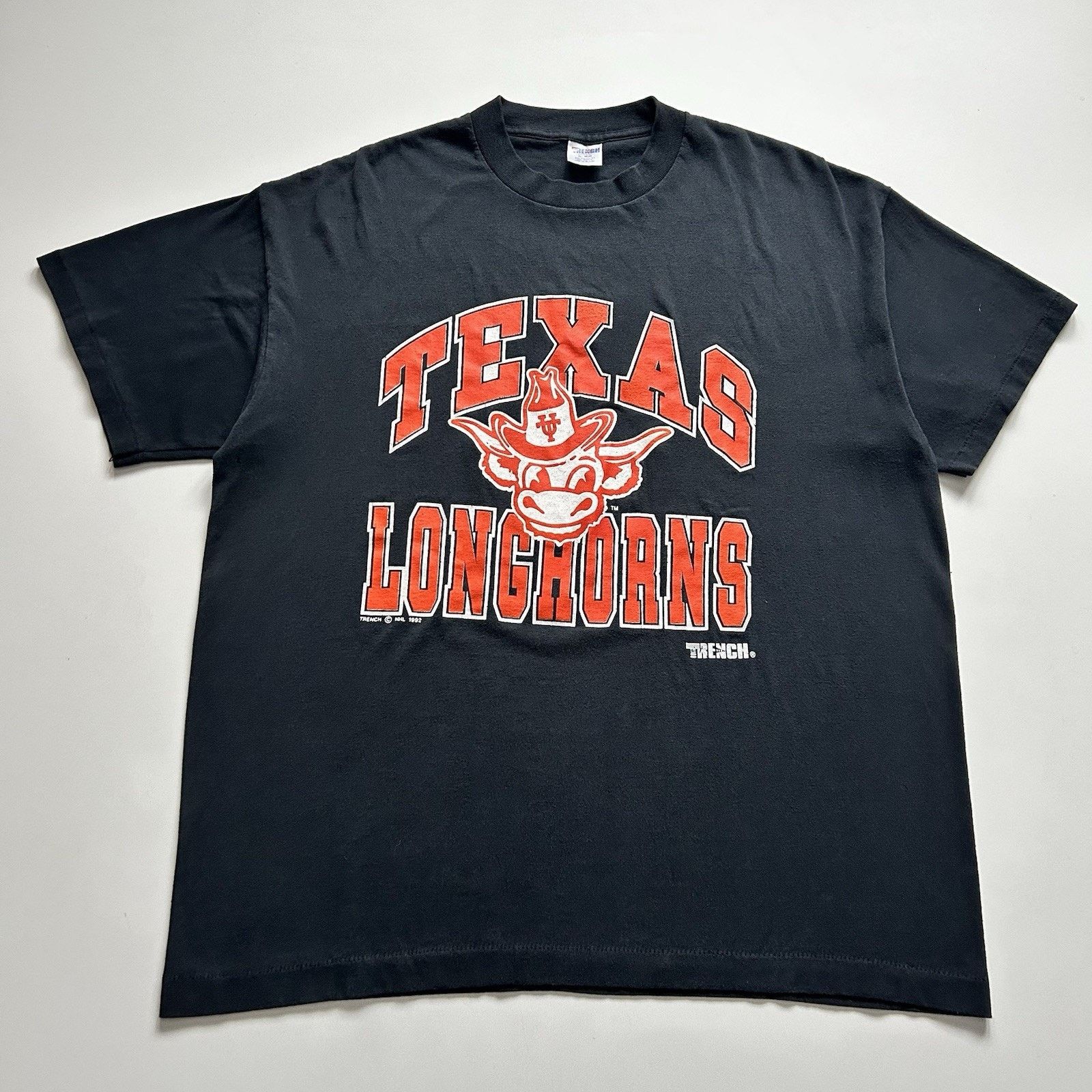 Vintage 90s Texas Longhorns Shirt XL University Faded Black