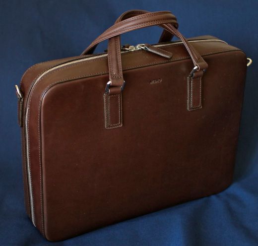 Mismo Mismo Morris Full-Grain Leather Briefcase — Dark Brown Size ONE SIZE - 12 Thumbnail