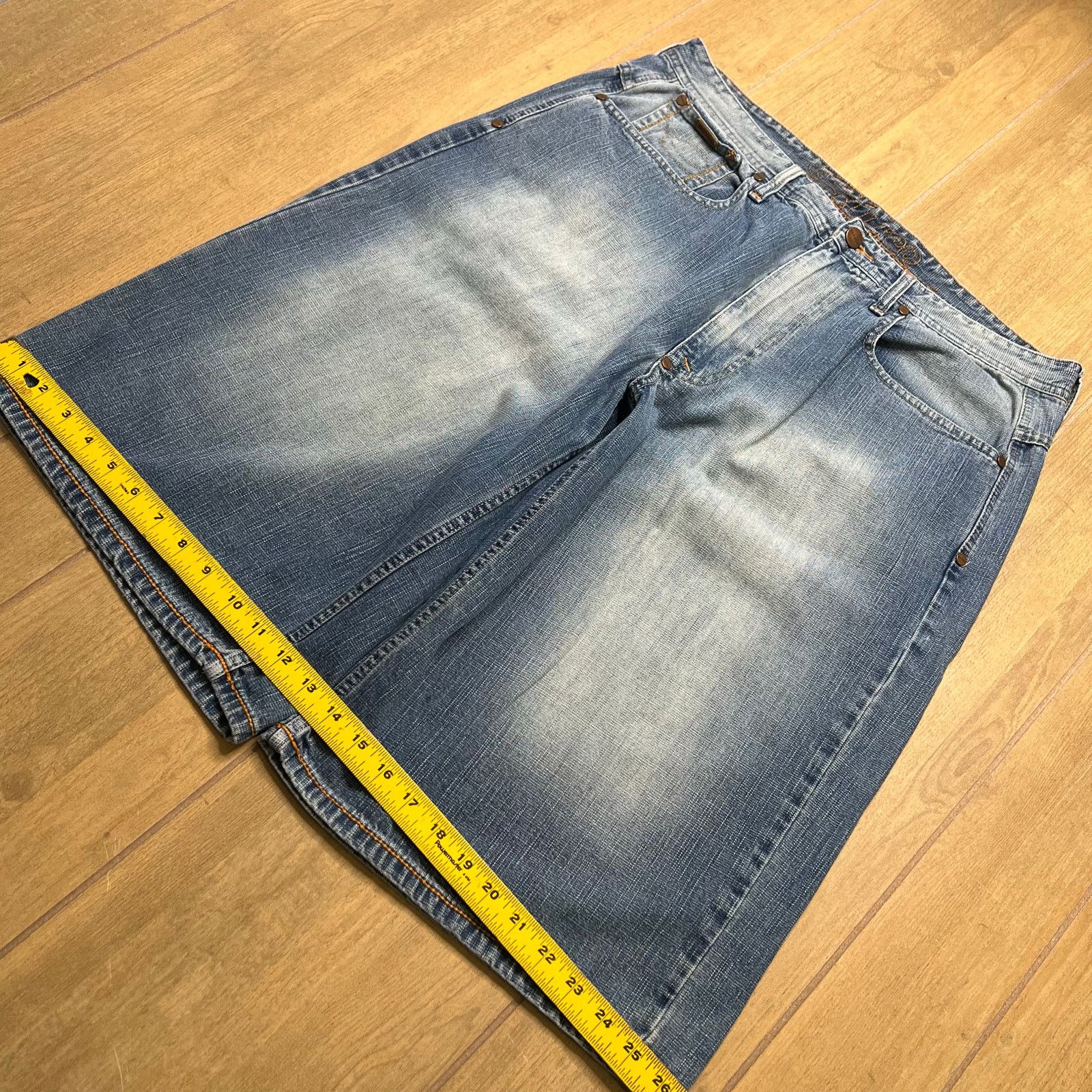 Enyce Vintage ENYCE Shorts Mens 36 Blue Denim Baggy Jorts Y2K Size US 36 / EU 52 - 7 Thumbnail