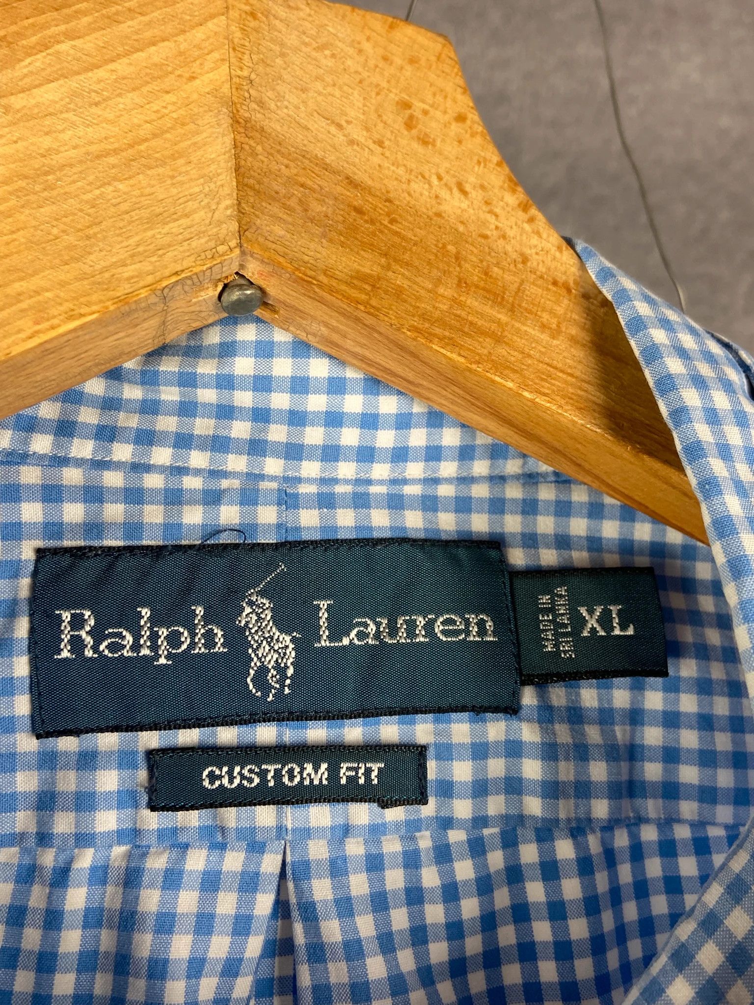 Polo Ralph Lauren : Ralph Lauren koszula baby blue kratka Size US XL / EU 56 / 4 - 3 Thumbnail