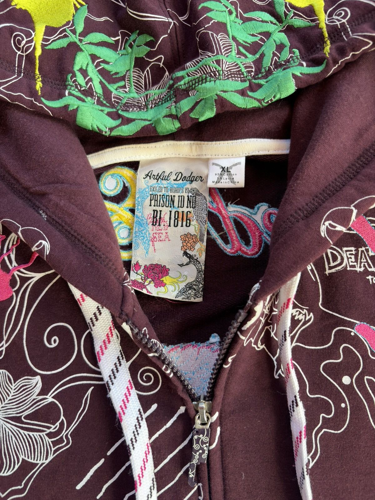 Artful Dodger Artful Dodger Exiled To Bishop AOP Embroidered Zip Hoodie XL Size US XL / EU 56 / 4 - 10 Thumbnail