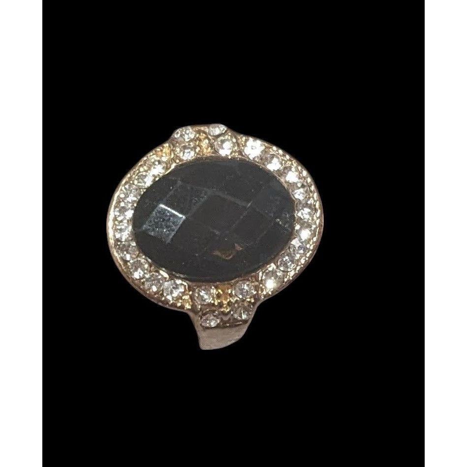 Other Bold Glam Gold And Black Faceted Gemmed Ring Size 6 Size ONE SIZE - 12 Thumbnail