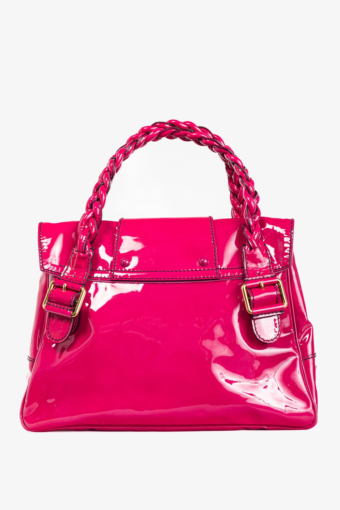 Valentino Valentino Garavani Histoire Lacca Leather Braided Handle Bag Size ONE SIZE - 4 Thumbnail