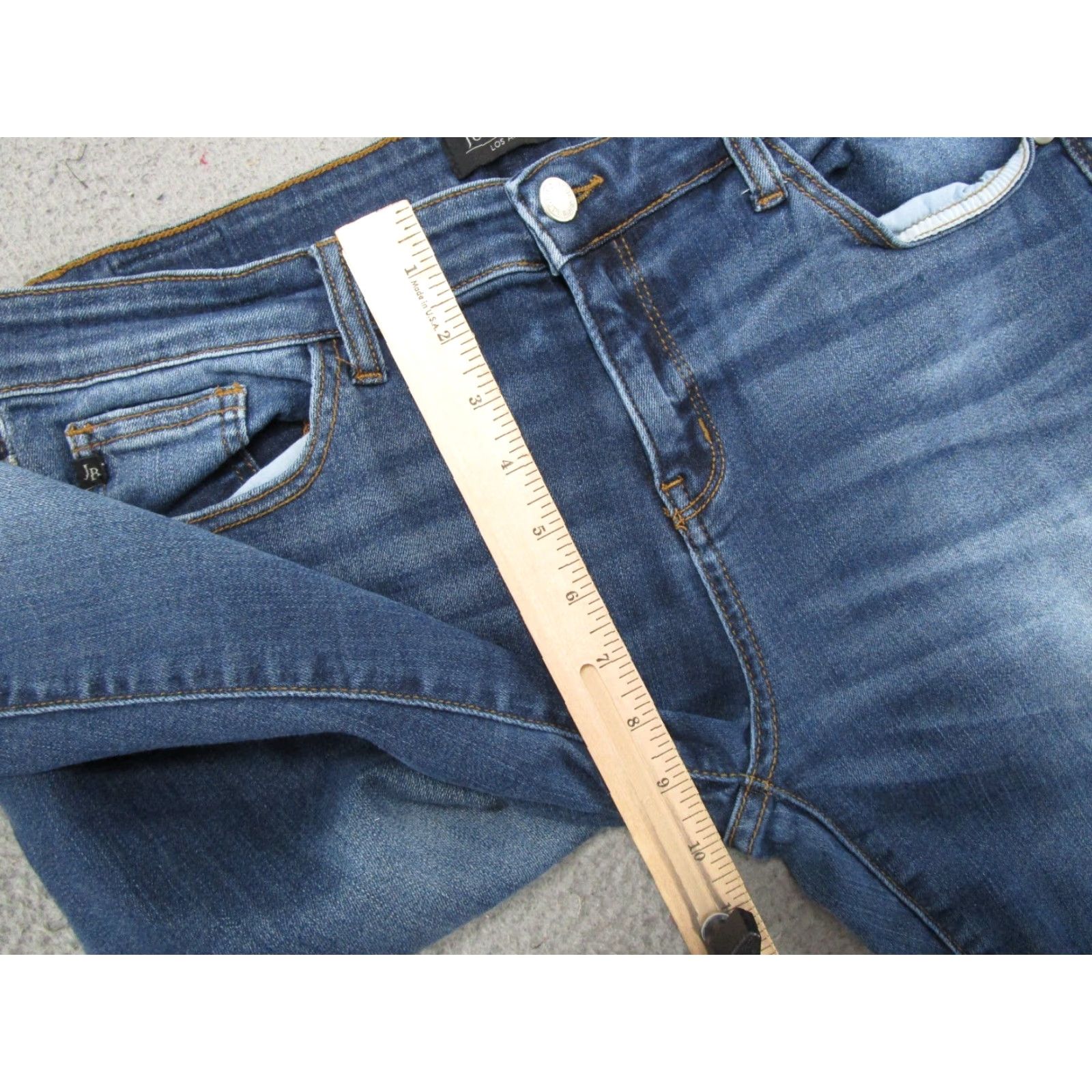Denime Judy Blue Jeans Straight Fit Blue Stretch Denim Womens Size 15x32 Distressed Size 36" / US 14 / IT 50 - 7 Thumbnail