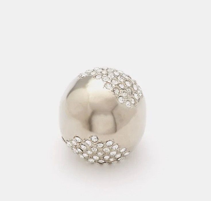 Saint Laurent Paris SAINT LAURENT Crystal-Embellished Ring Size ONE SIZE - 5 Thumbnail