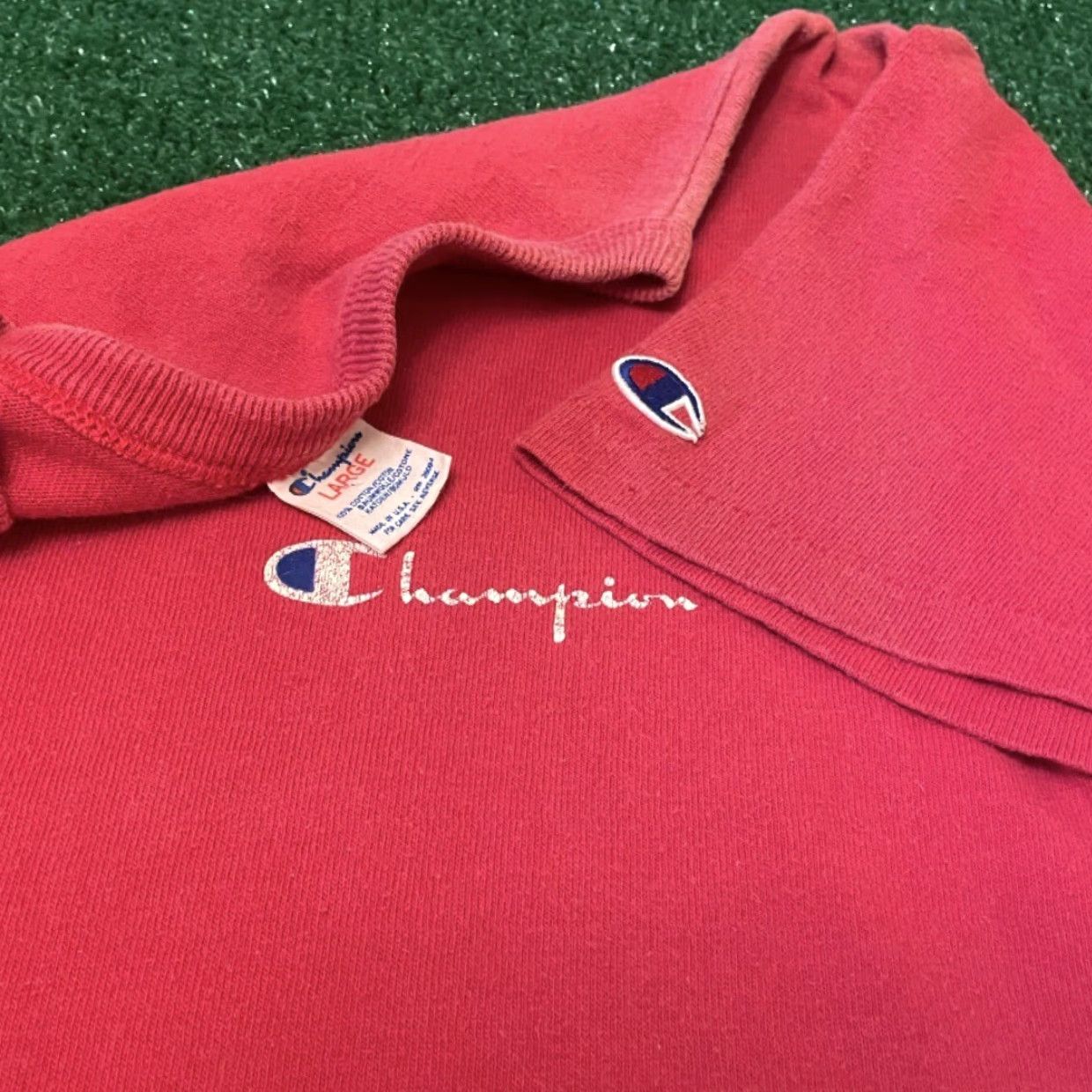 Champion VINTAGE Champion Classic Logo Spell Out VTG Shirt Mens Size L Red 80s USA Made Logo 1980s Mens Size US L / EU 52-54 / 3 - 2 Thumbnail