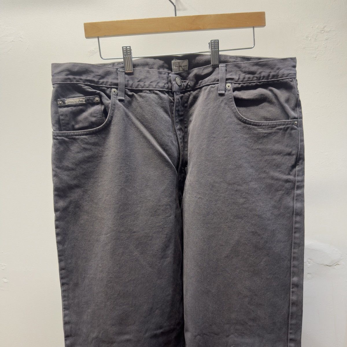 Vintage 90s Calvin Klein Baggy Relaxed Jeans ERD Grunge Chrome Size US 38 / EU 54 - 6 Thumbnail