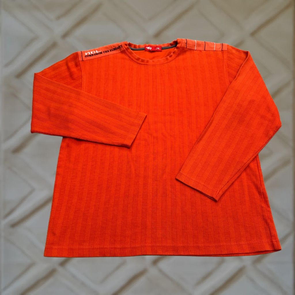 Vintage NDL Pullover Sweater Mens Medium Orange Crew Neck Rib Knit Regular Knit Shirt (All photos are actual item) Size US M / EU 48-50 / 2 - 1 Thumbnail