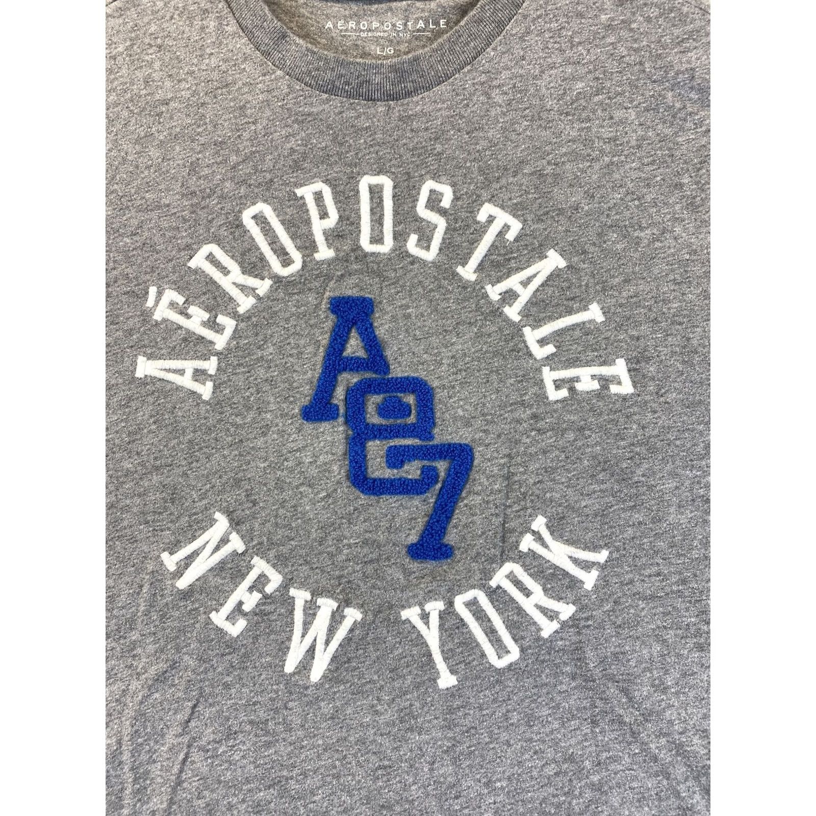 Vintage Aéropostale T Shirt Men L Gray Logo Crew Neck Short Sleeve Graphic Tee Casual Size US L / EU 52-54 / 3 - 2 Thumbnail