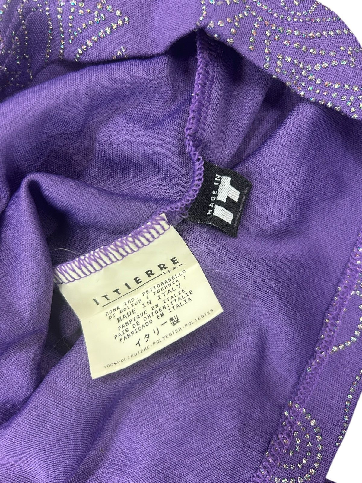 Versace NWT Vintage Versace Jeans Couture Paisley Sparkle Top Purple Size M / US 6-8 / IT 42-44 - 6 Thumbnail
