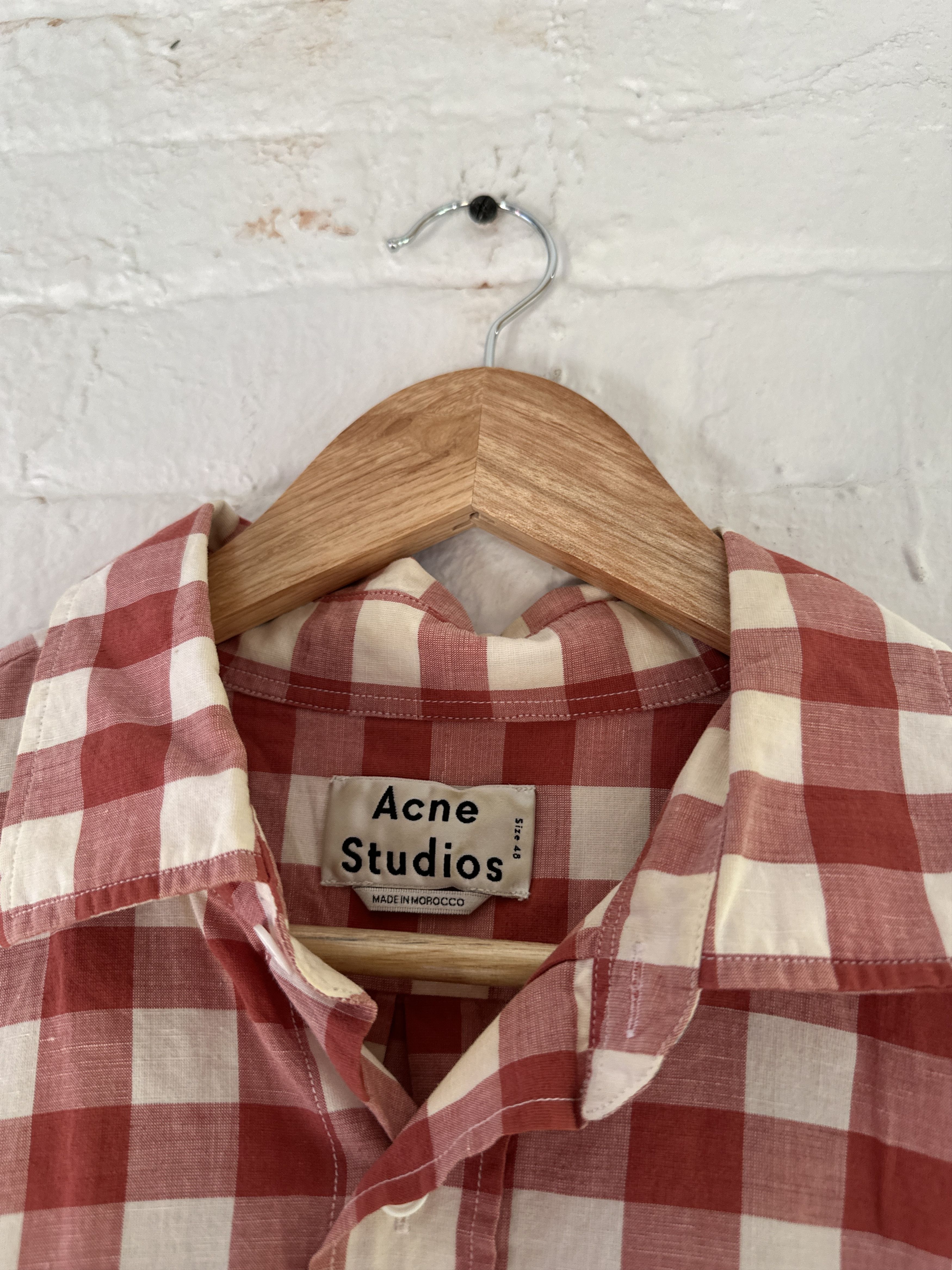 Acne Studios Acne Studios Oversized Checkered Short Sleeve Shirt Size US M / EU 48-50 / 2 - 5 Thumbnail
