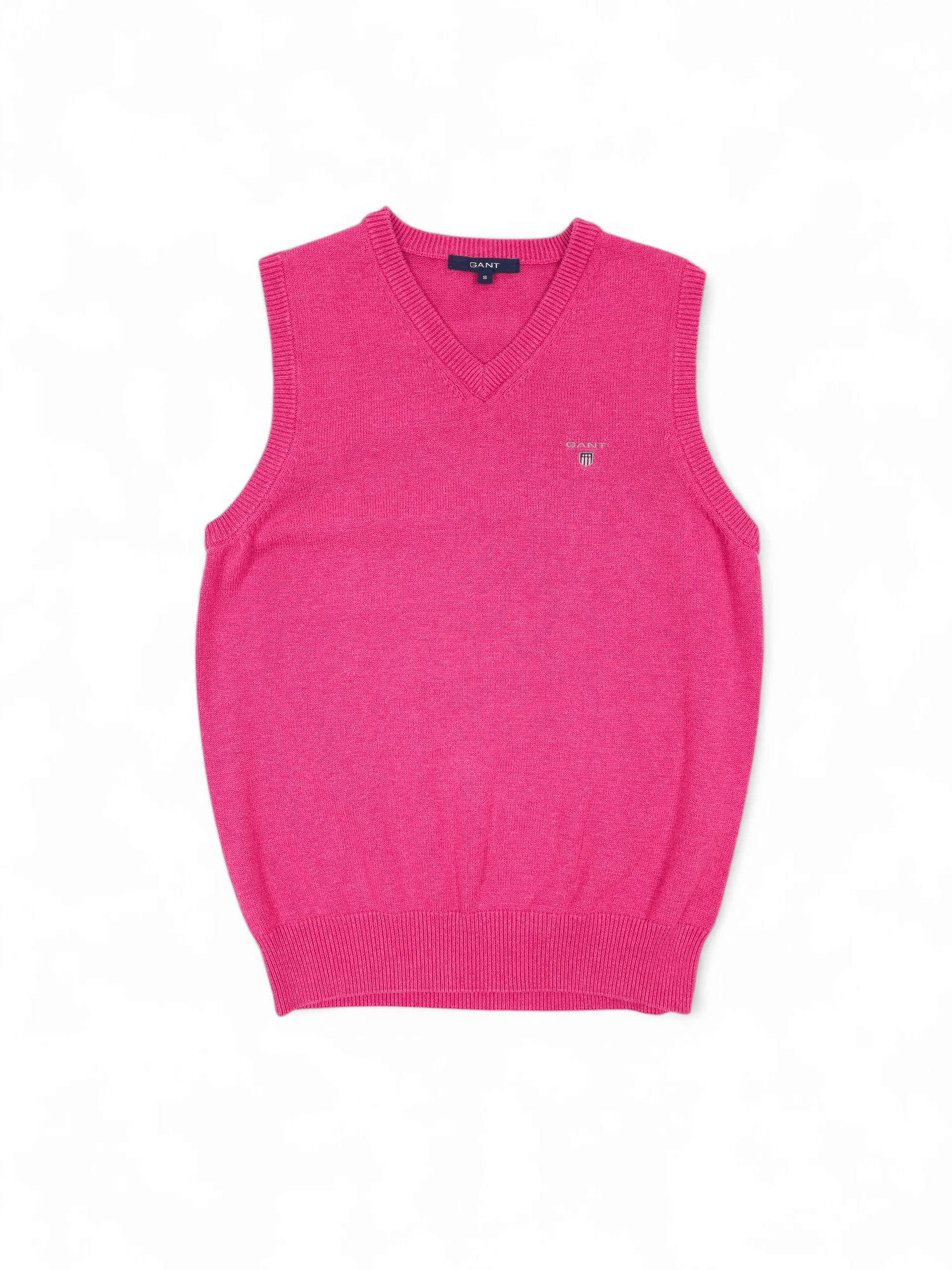 Gant 💎 90's Vintage Gant Classic Sleeveless Sweater Vest Logo Size S / US 4 / IT 40 - 3 Thumbnail