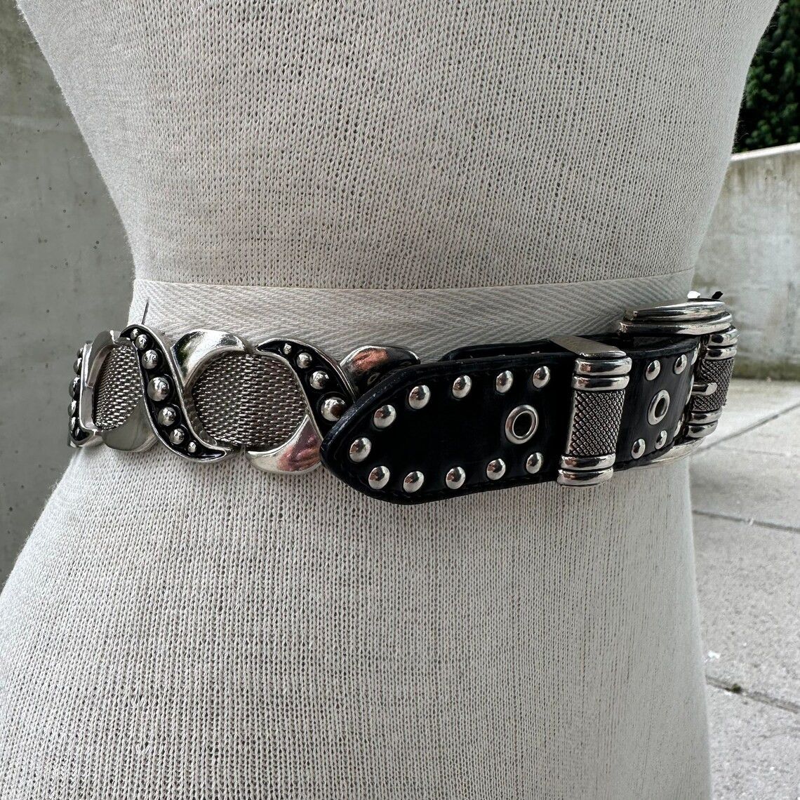 Other 80's Vintage Belt in genuine leather size 38 Size ONE SIZE - 3 Thumbnail