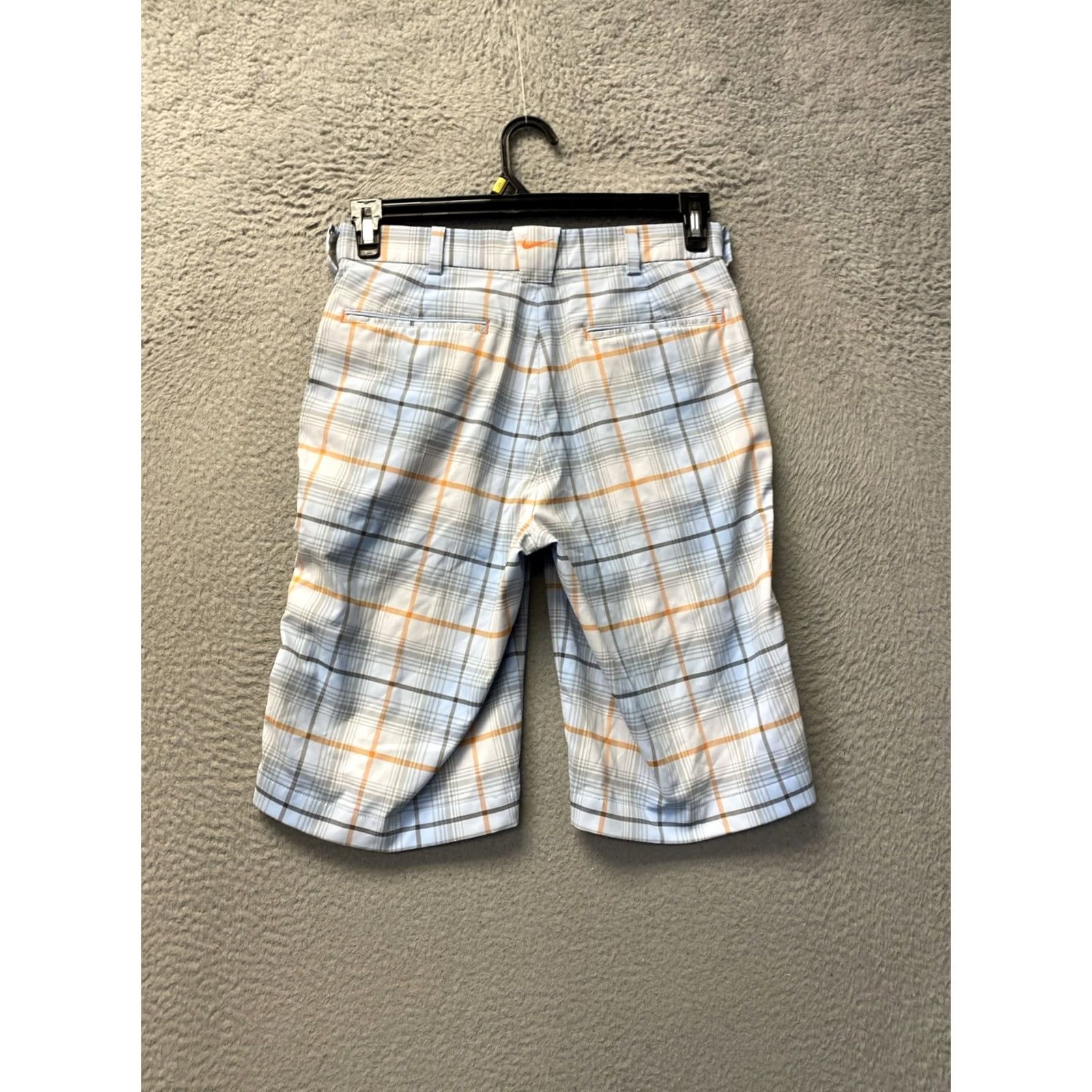 Nike Nike Dri-Fit Golf Shorts Mens 28 Blue Orange Plaid Athletic Moisture Wicking Elastic Waist Snap Closure Summer Activewear - Nike Dri-Fit Size US 28 / EU 44 - 7 Thumbnail
