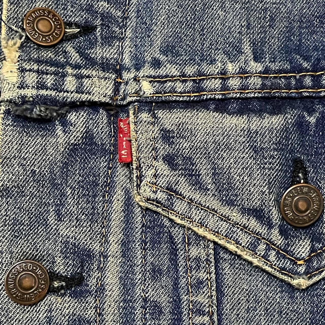 Levi's Vtg 60's Levis Type 3 Big E Denim Jacket Trashed Distressed Size US M / EU 48-50 / 2 - 10 Thumbnail
