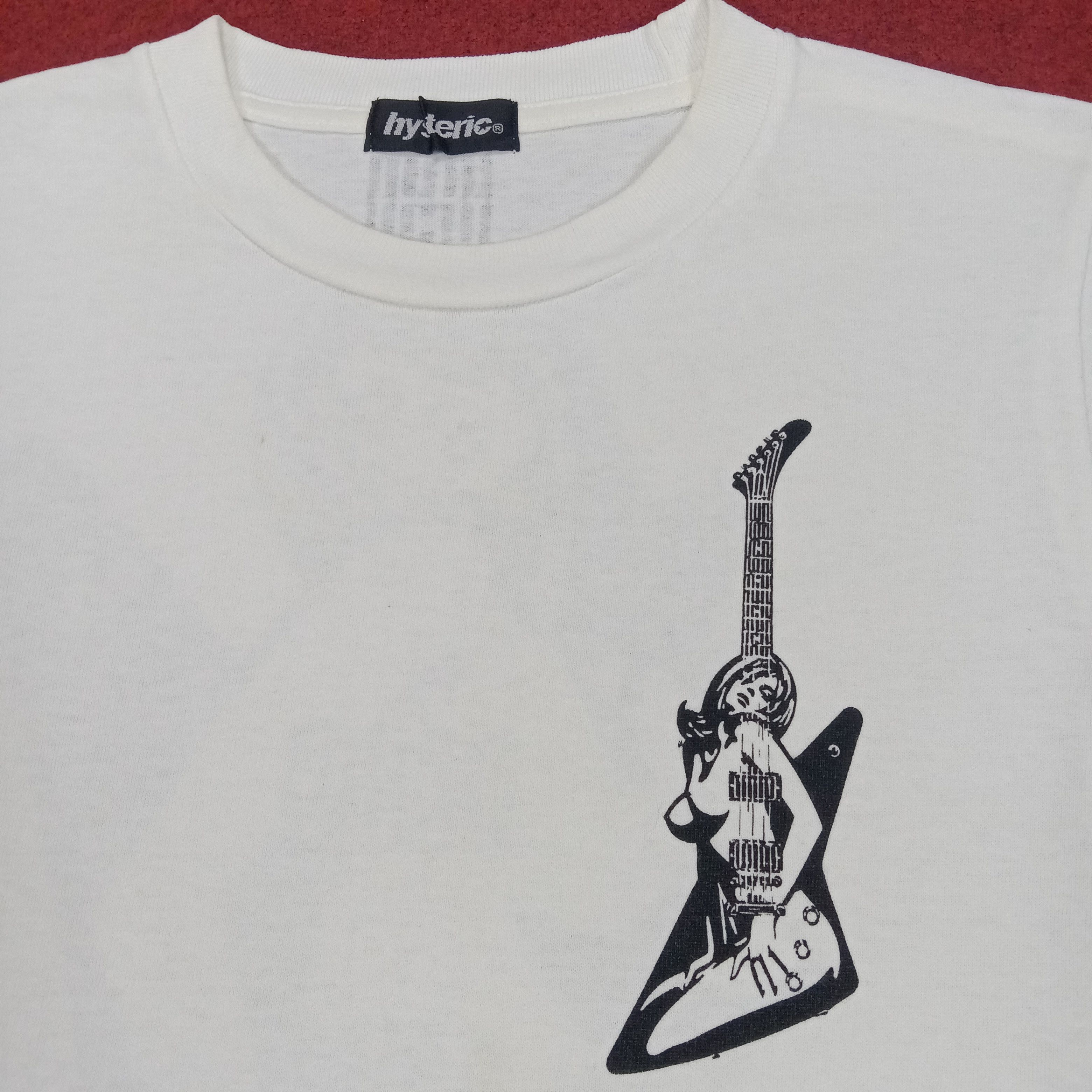 Hysteric Glamour × Japanese Brand × Vintage Hysteric Glamour Tshirt Japanese Brand Guitar Style Design Size US S / EU 44-46 / 1 - 4 Thumbnail