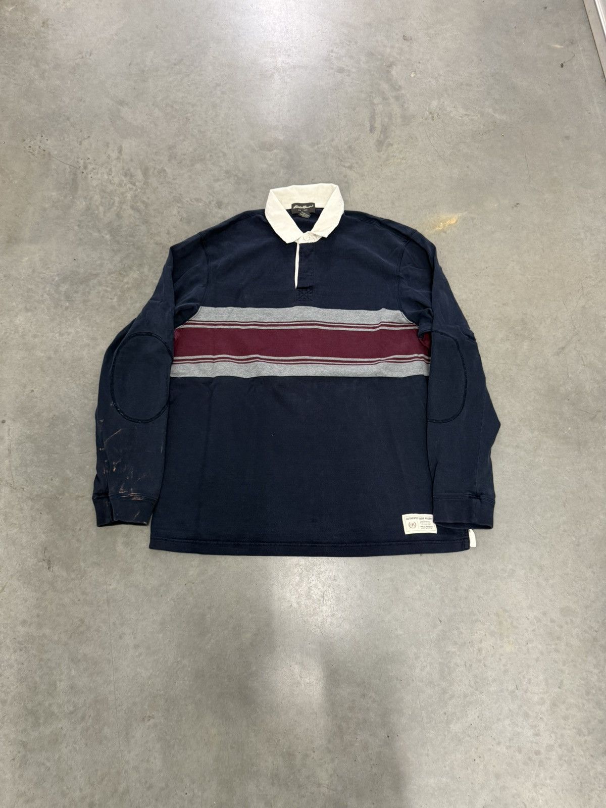 Polo Ralph Lauren Eddie Bauer Vintage Polo Rugby Padded Shirt Two Tone Navy EB Size US XL / EU 56 / 4 - 7 Thumbnail
