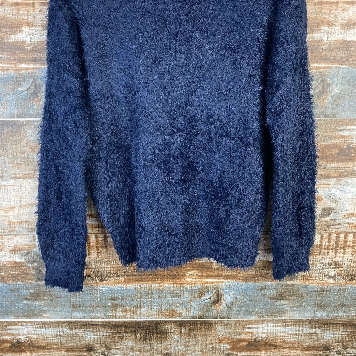 Vintage DL As Know As Dark Blue shaggy fur Mohair Knitwear #C1093 Size S / US 4 / IT 40 - 14 Thumbnail
