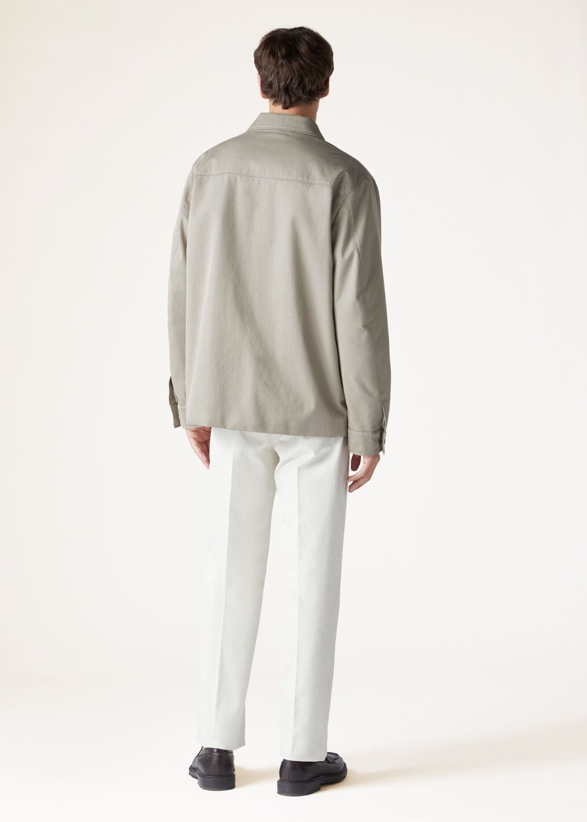 Loro Piana o1srvl11e0125 Cotton Twill Overshirt in Beige Size US M / EU 48-50 / 2 - 4 Thumbnail