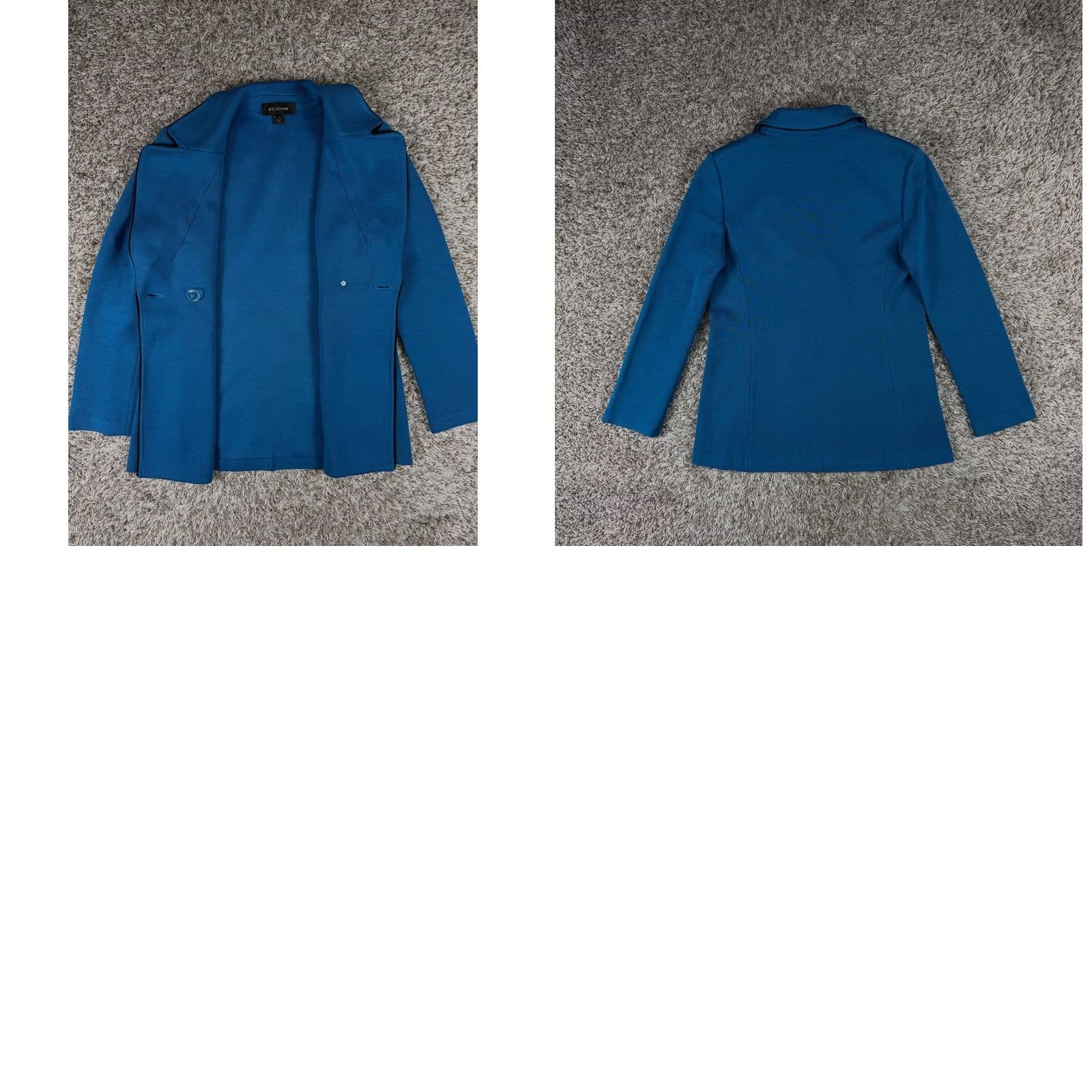 St. John St. John Santana Knit Blazer Jacket Blue Black Trim Size 6 USA Womens Size M / US 6-8 / IT 42-44 - 9 Thumbnail