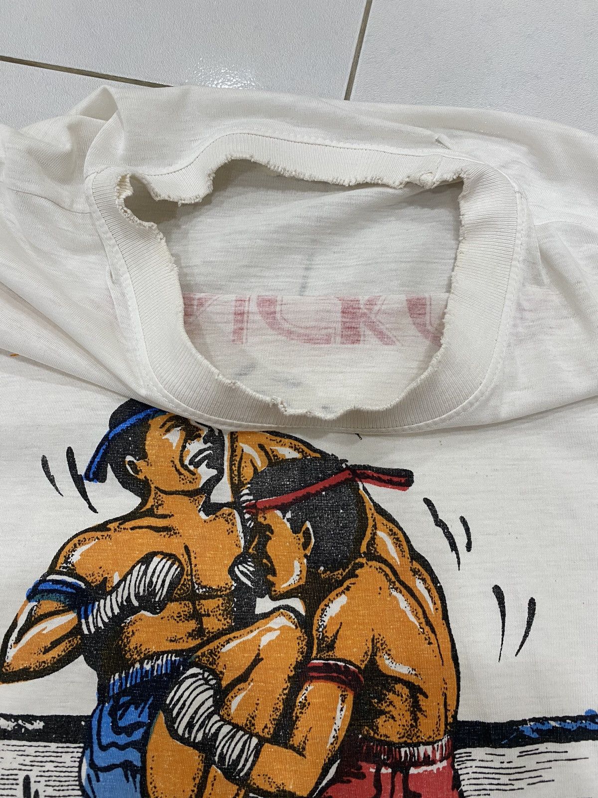 Vintage 90s Muay Thai / Kick boxing T-Shirts Size S-M Size US M / EU 48-50 / 2 - 9 Thumbnail