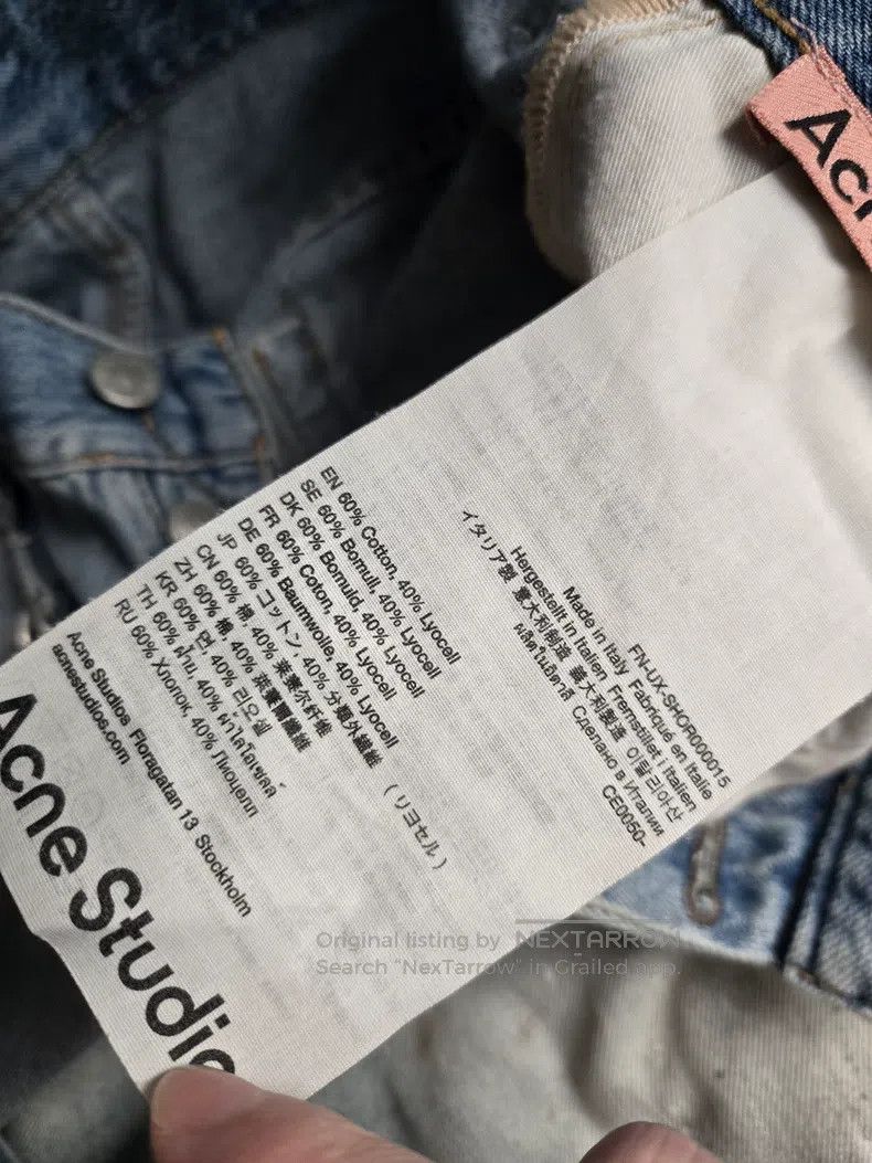 Acne Studios Acne Studios size S Splatter Wash Denim Shorts, Light Blue, Size US 30 / EU 46 - 5 Thumbnail