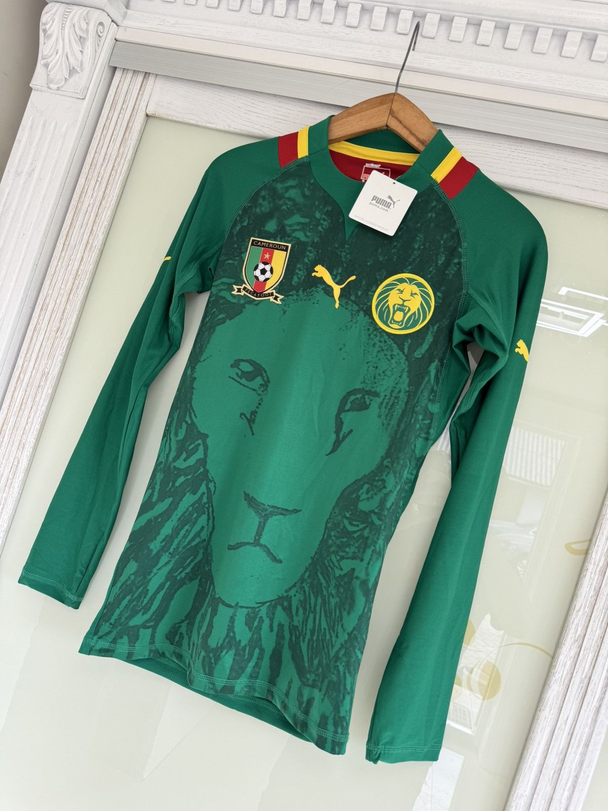 Puma Cameroon 2012-2013 Home Soccer Player Issue Jersey Kit Shirt Size US M / EU 48-50 / 2 - 3 Thumbnail