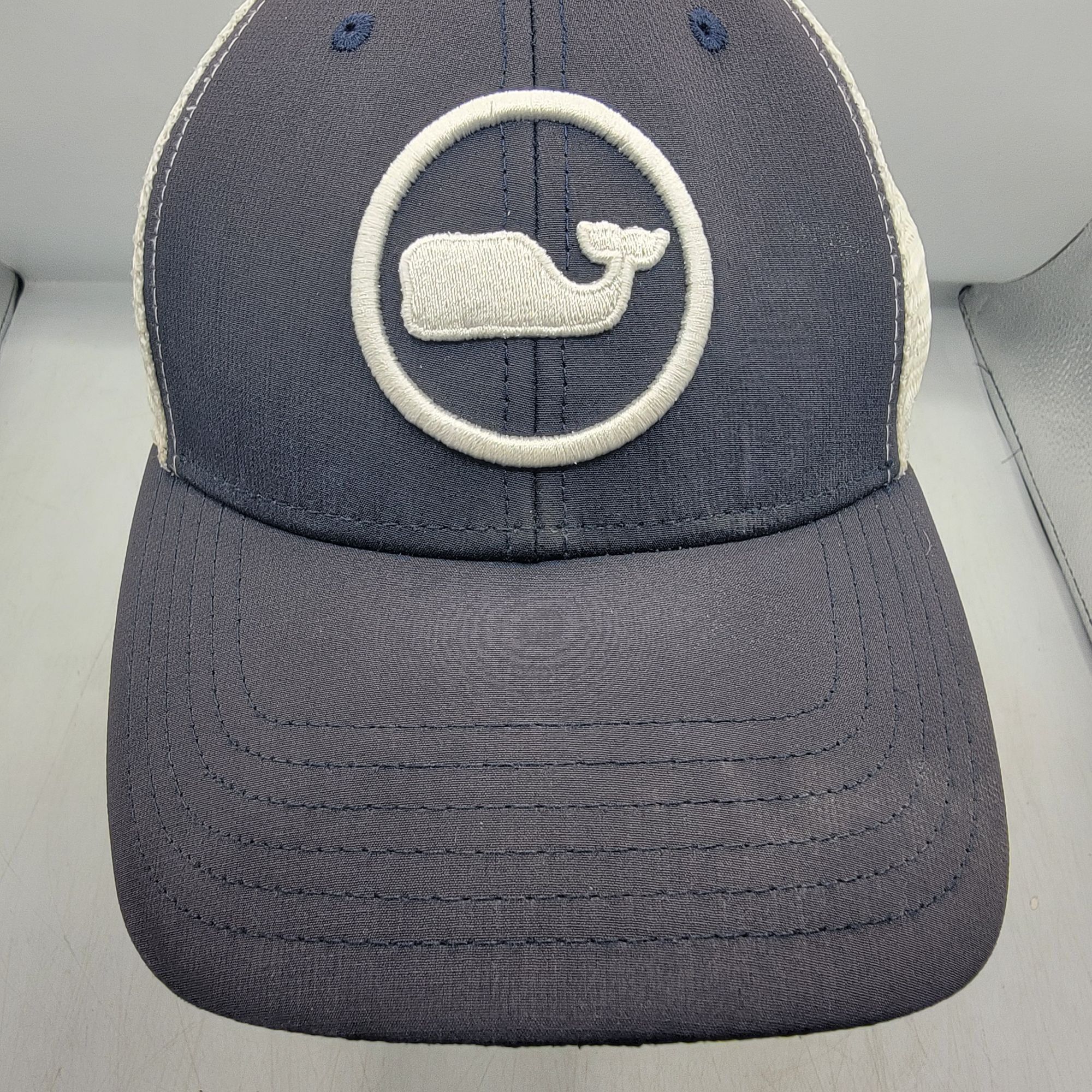 Vineyard Vines Vineyard Vines Whale Dot Adults Blue White Trucker Hat Adjus Size ONE SIZE - 9 Thumbnail
