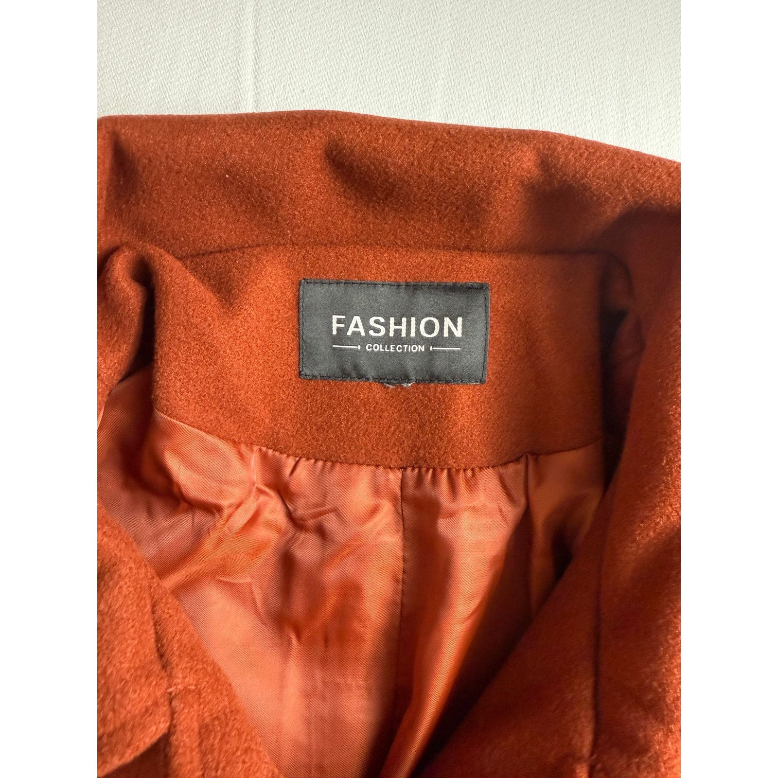 Other Fashion Collection Brown/Red-Orange Coat - Size M Size M / US 6-8 / IT 42-44 - 2 Thumbnail