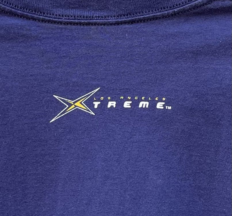 Drew Pearson Vtg Los Angeles Xtreme XFL T-Shirt Navy Blue Drew Pearson Size US XL / EU 56 / 4 - 5 Thumbnail