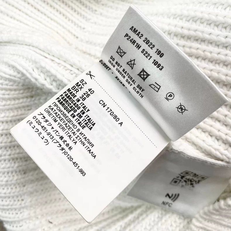 Prada Prada Letter logo round-neck sweater Size US XXS / EU 40 - 4 Thumbnail