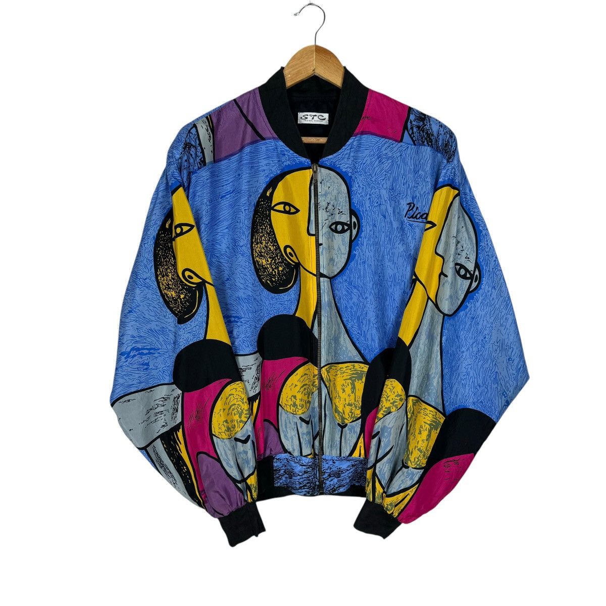 ⚡️PICASSO SILK CUBISM POP ART BAROQUE ZIPPER JACKET